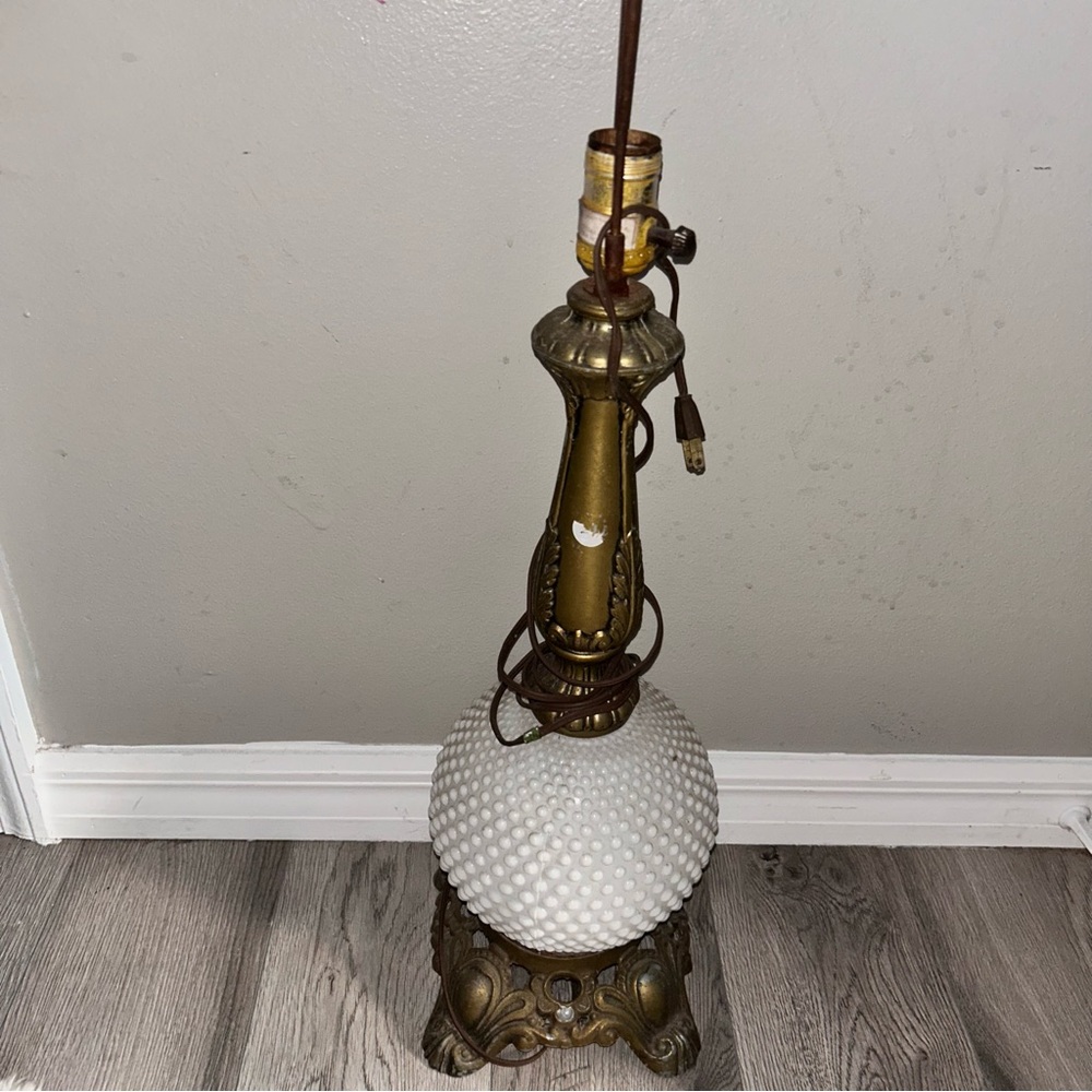 Vintage Hobnail Globe Lamp